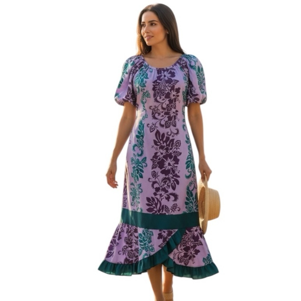 Vintage Carol Bennett Hawaii Medium Dress Hawaiian Resortwear Beach
